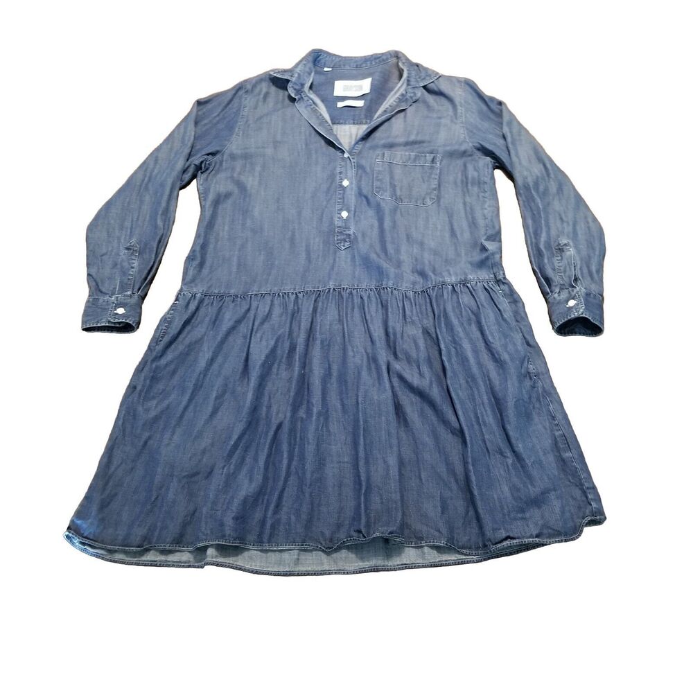 Grayson Changemaker Chambray Dress Women's Size 2 Blue 100% Lyocell